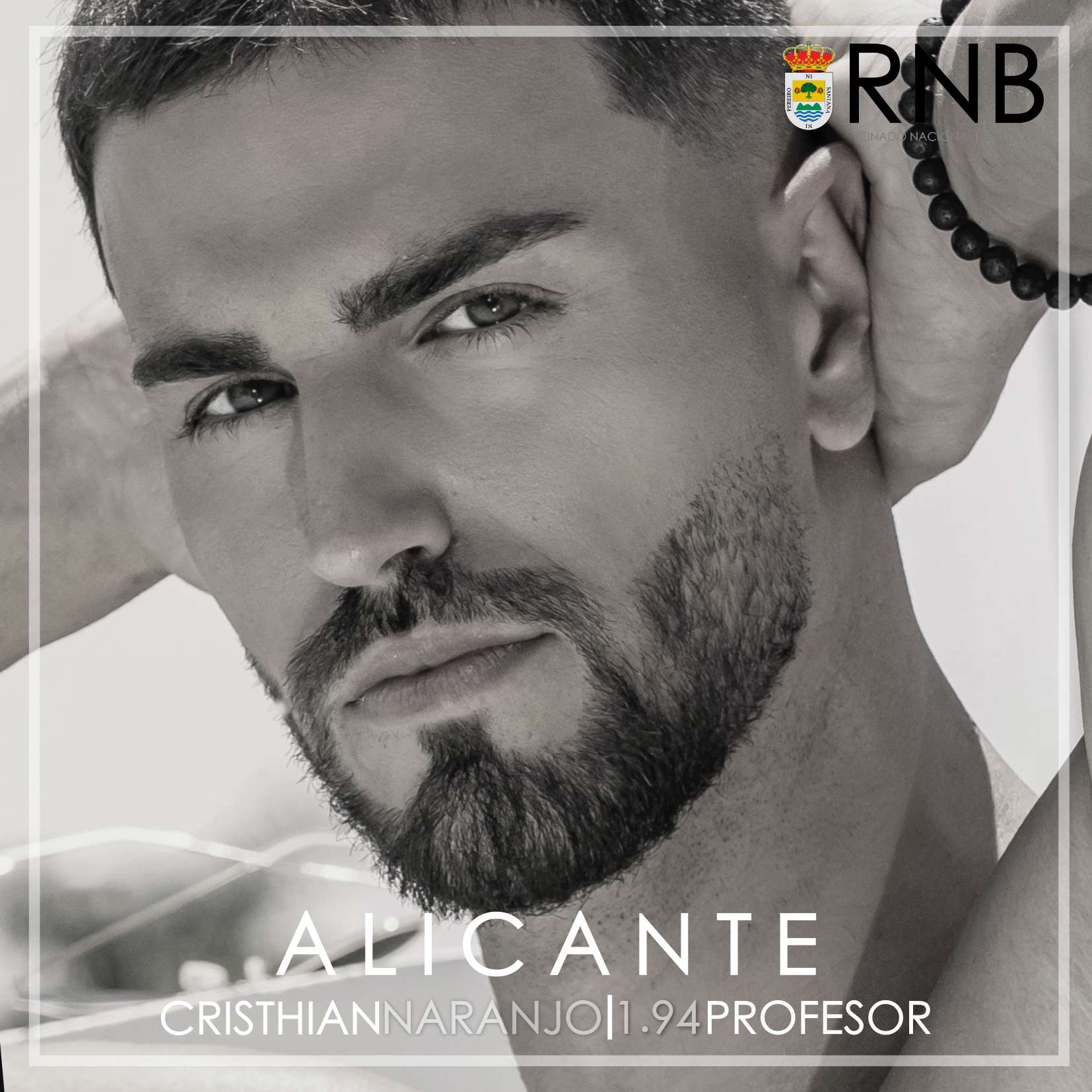 Mister RNB Alicante 2020 Cristhian Naranjo Banner Rostro