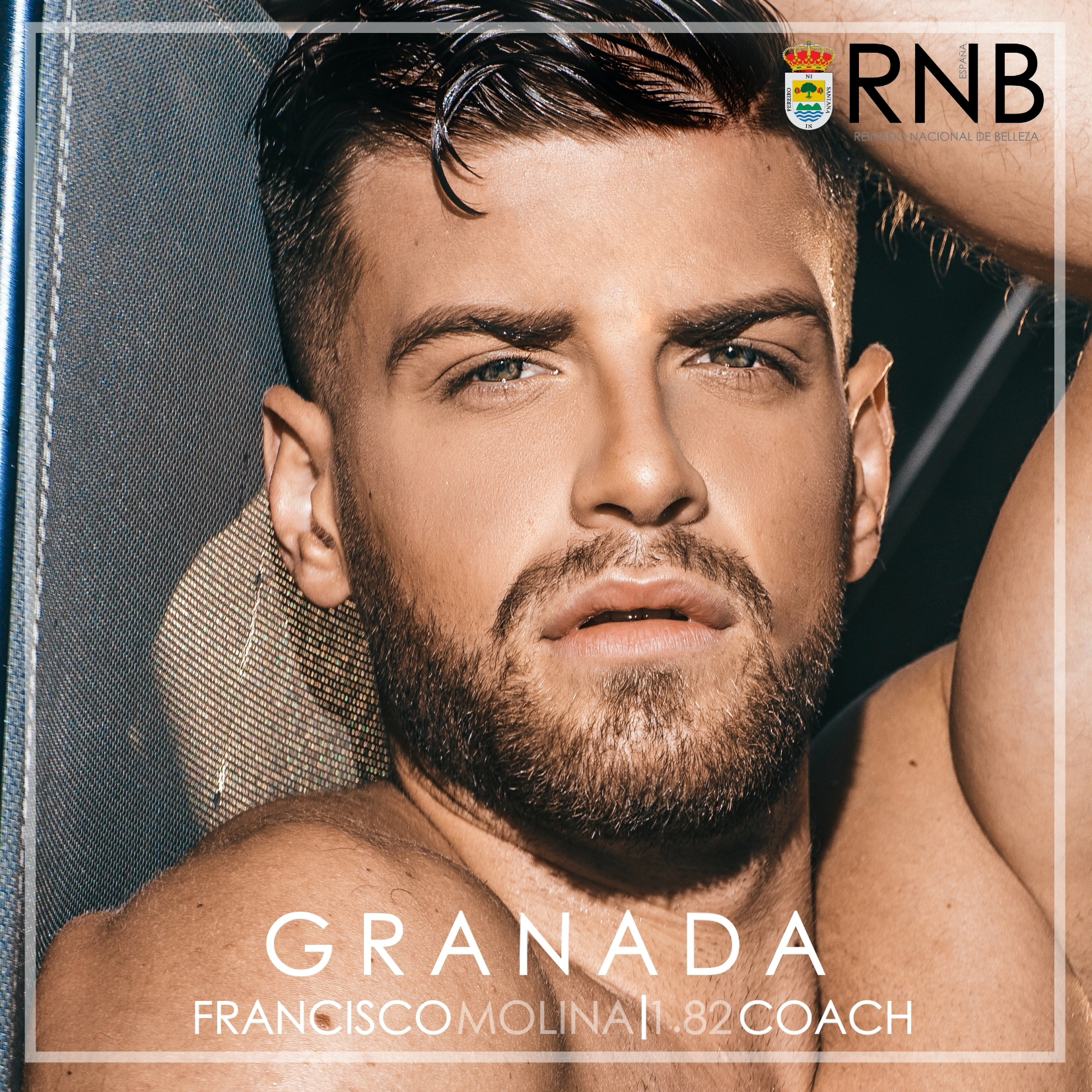 Mister RNB Granada 2020 Francisco Molina Banner Rostro