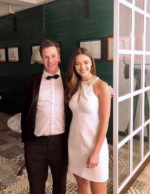 Andre Sleigh with Miss Universe 2017 Demi Leigh Nel Peters from South Africa