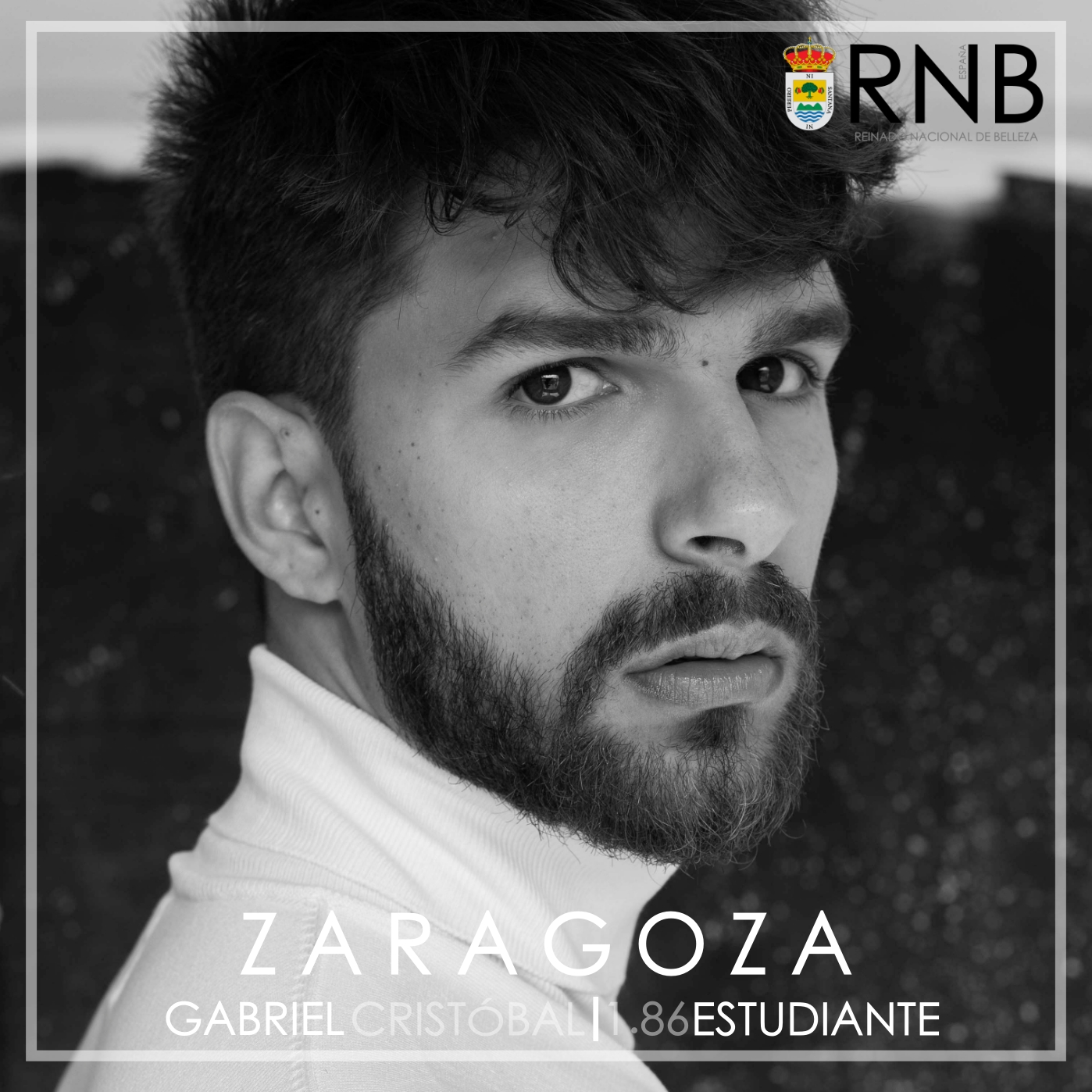 Gabriel Cristobal Mister RNB Zaragoza 2020 Banner Rostro