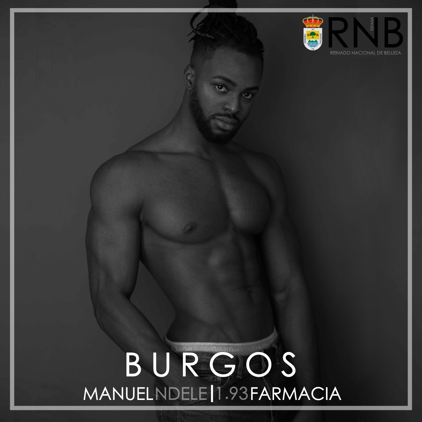 Manuel Ndele Mister RNB Burgos 2020 Banner Cuerpo