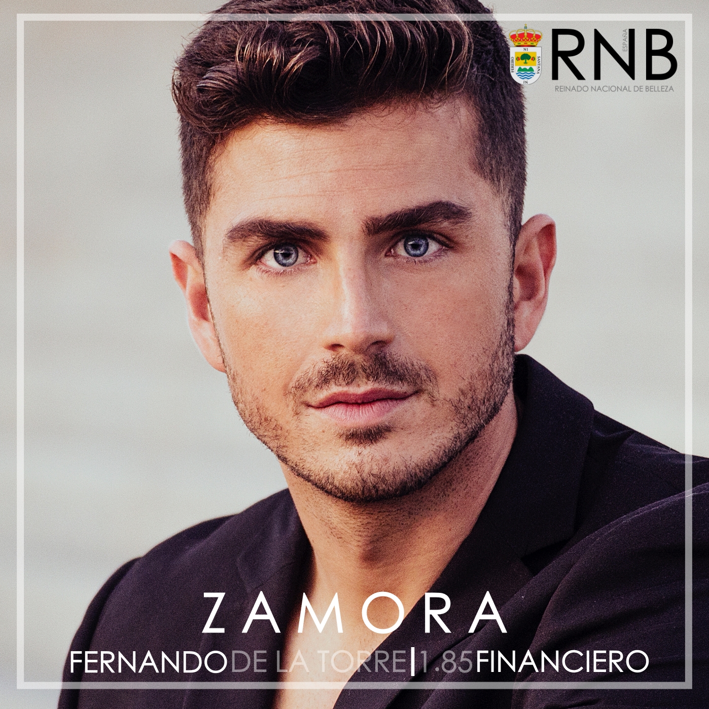 Fernando De La Torre Mister RNB Zamora 2021 Banner Rostro