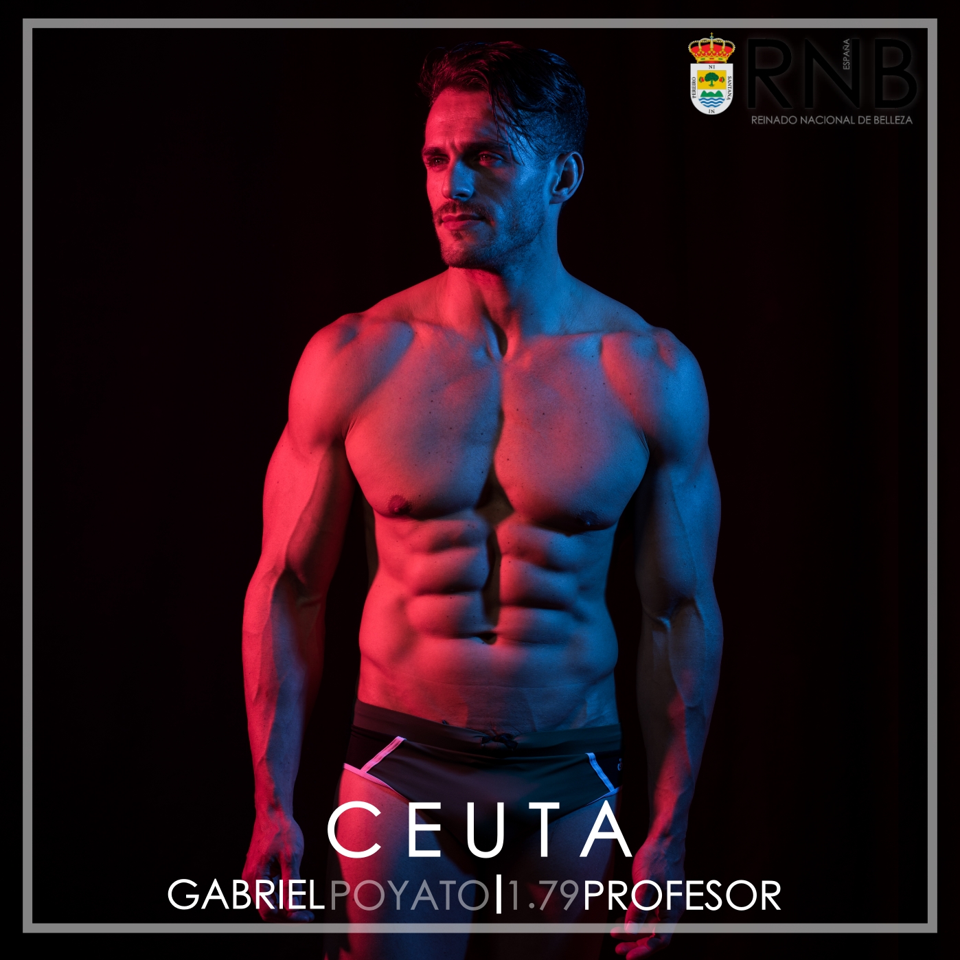 Gabriel Poyato Mister RNB Ceuta 2021 Banner Cuerpo