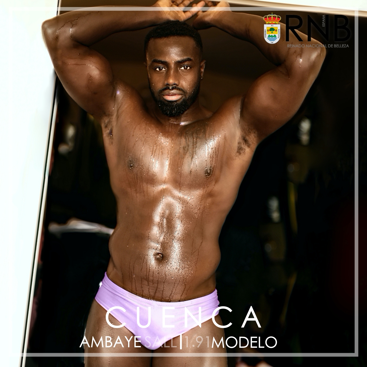 Ambaye Sall Mister RNB Cuenca 2021 Banner Cuerpo