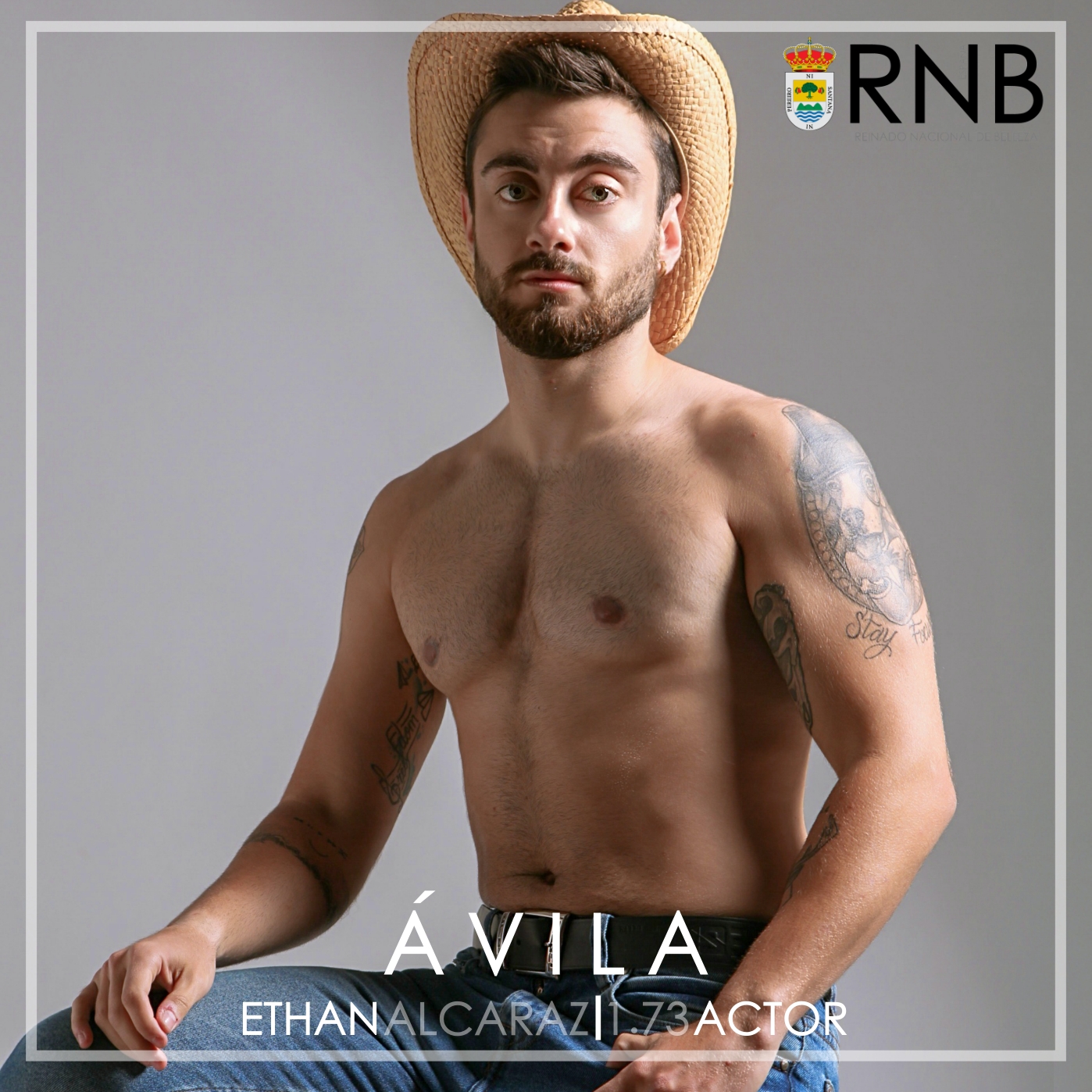 Ethan Alcaraz Mister RNB Avila 2021 Banner Cuerpo