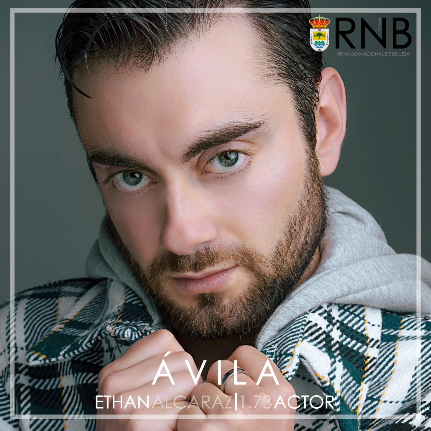 Ethan Alcaraz Mister RNB Avila 2021 Banner Rostro