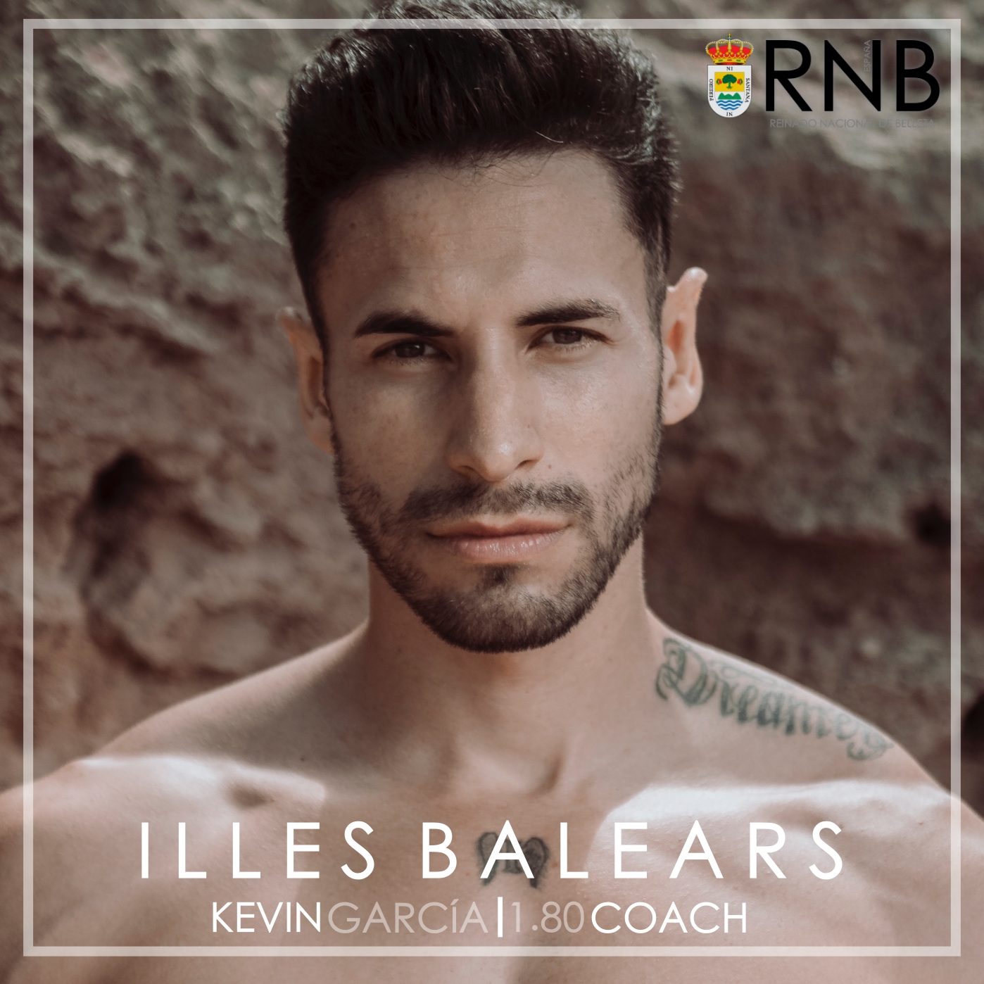 Kevin Garcia Mister RNB Illes Balears 2021 Banner Rostro