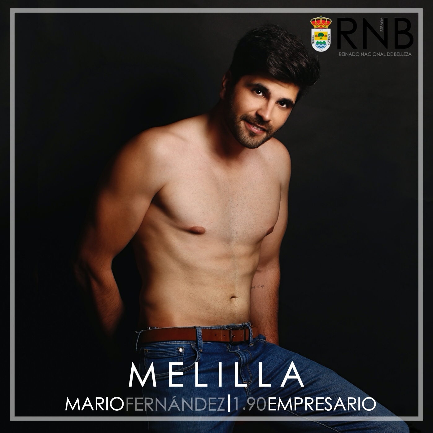 Mario Fernandez Mister RNB Melilla 2021 Banner Cuerpo