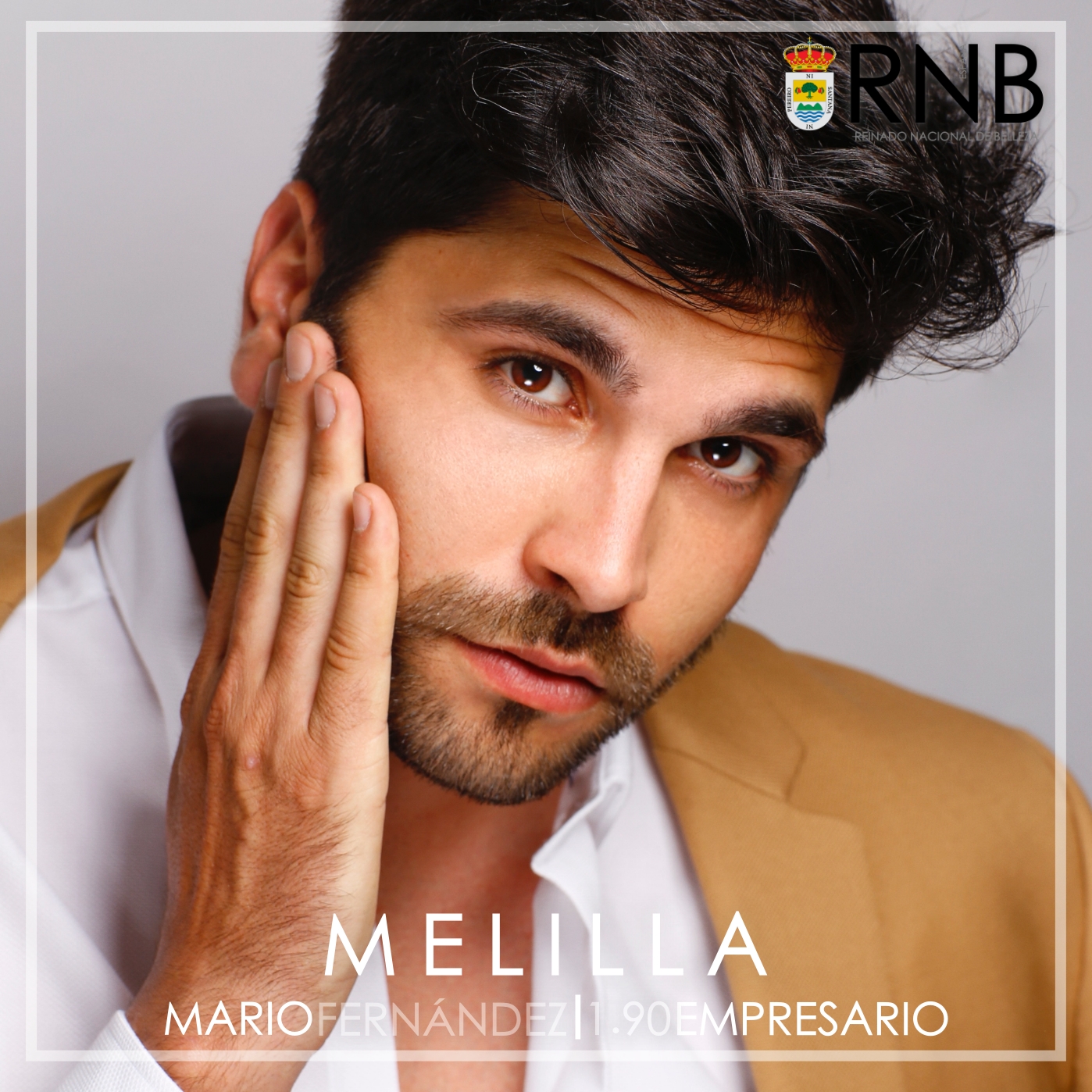 Mario Fernandez Mister RNB Melilla 2021 Banner Rostro