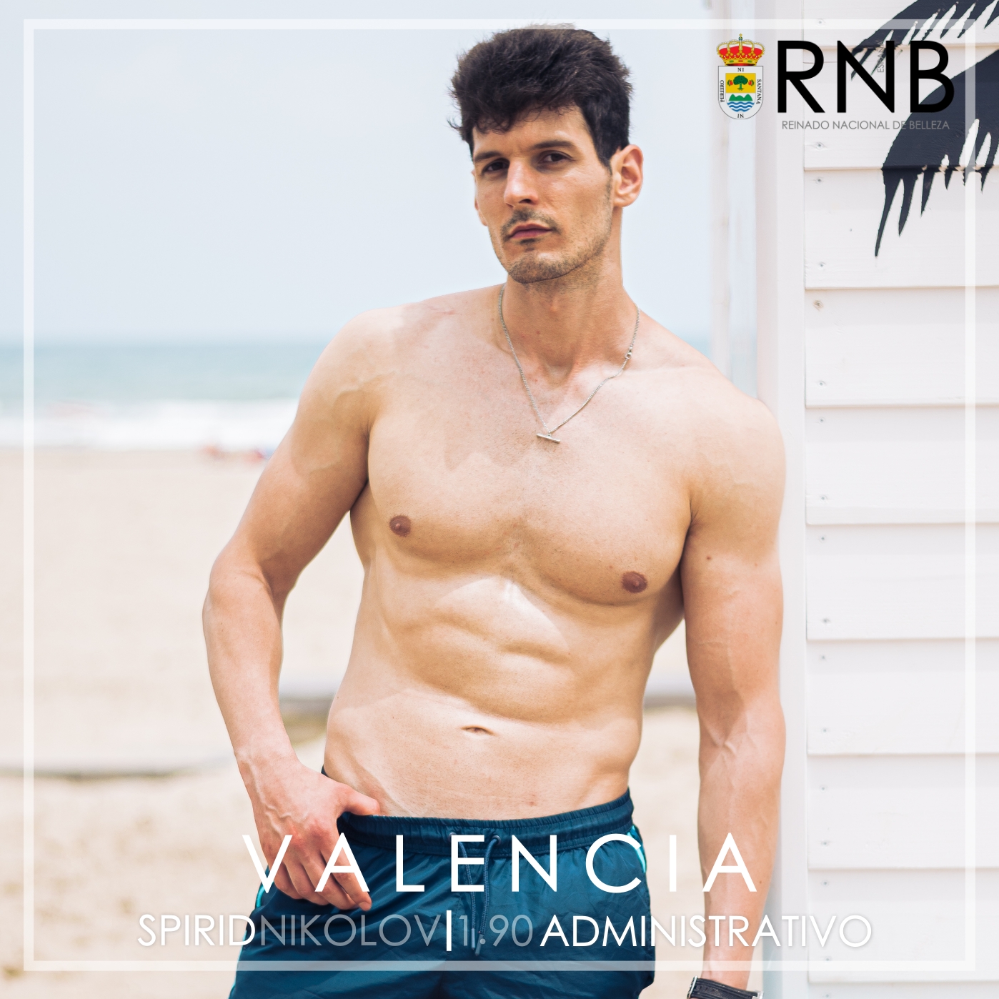 Spirid Nikolov Mister RNB Valencia 2021 Banner Cuerpo