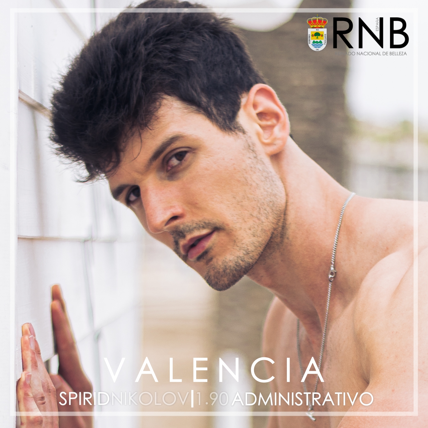 Spirid Nikolov Mister RNB Valencia 2021 Banner Rostro
