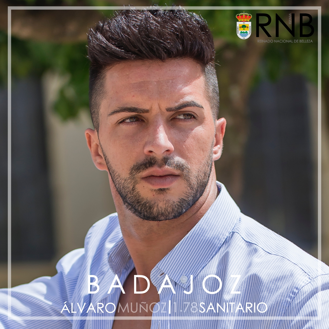 Alvaro Muñoz Mister RNB Badajoz 2021 Banner Rostro