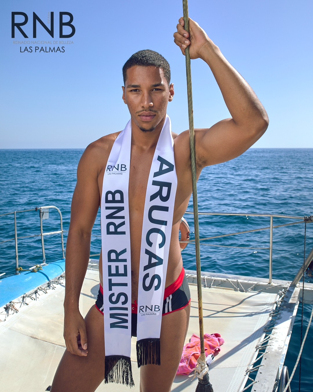Candidato Baño Mister RNB España Las Palmas 2021 Arucas Ismael Quintana Bioli