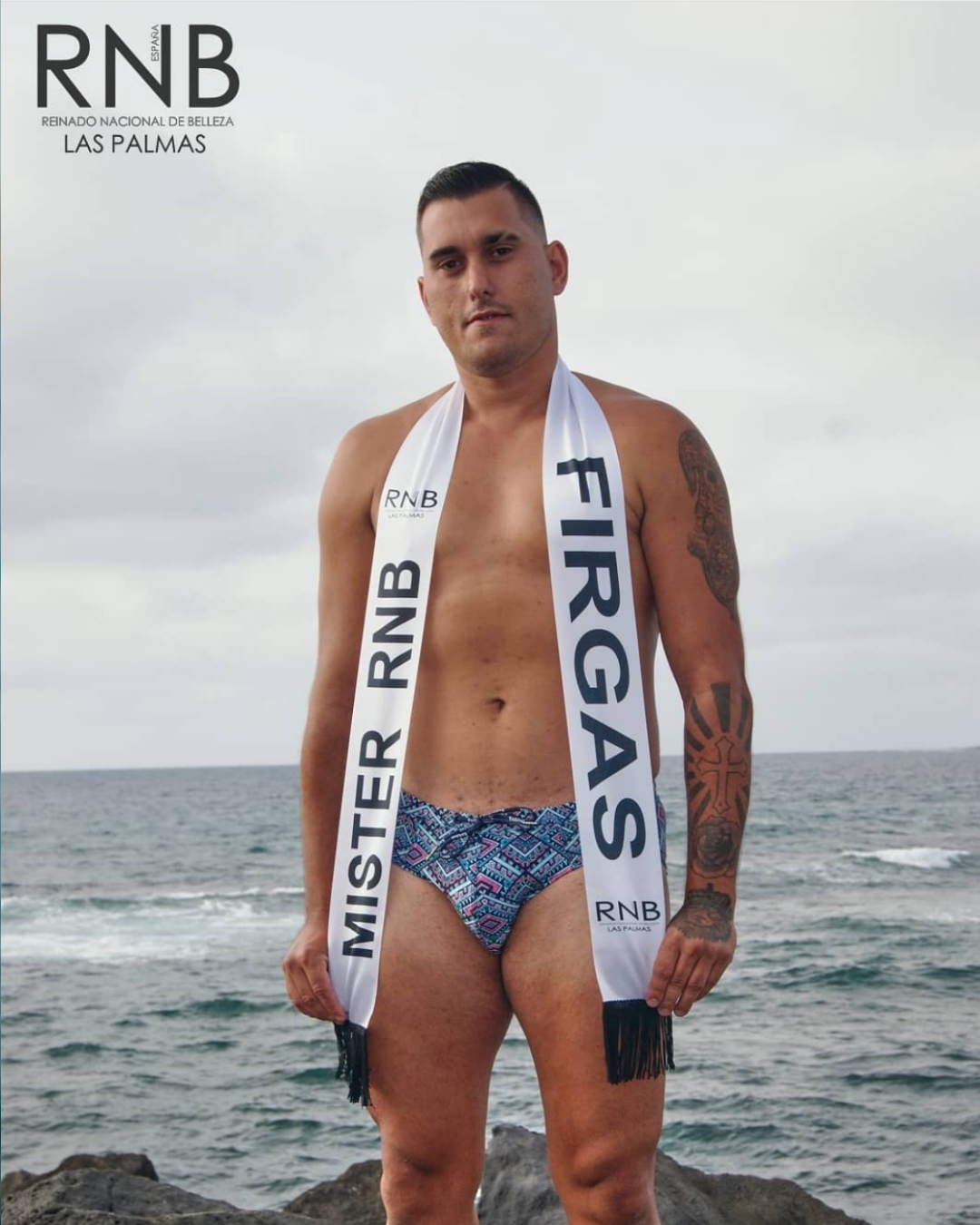Candidato Baño Mister RNB España Las Palmas 2021 Firgas Cristopher Ramos