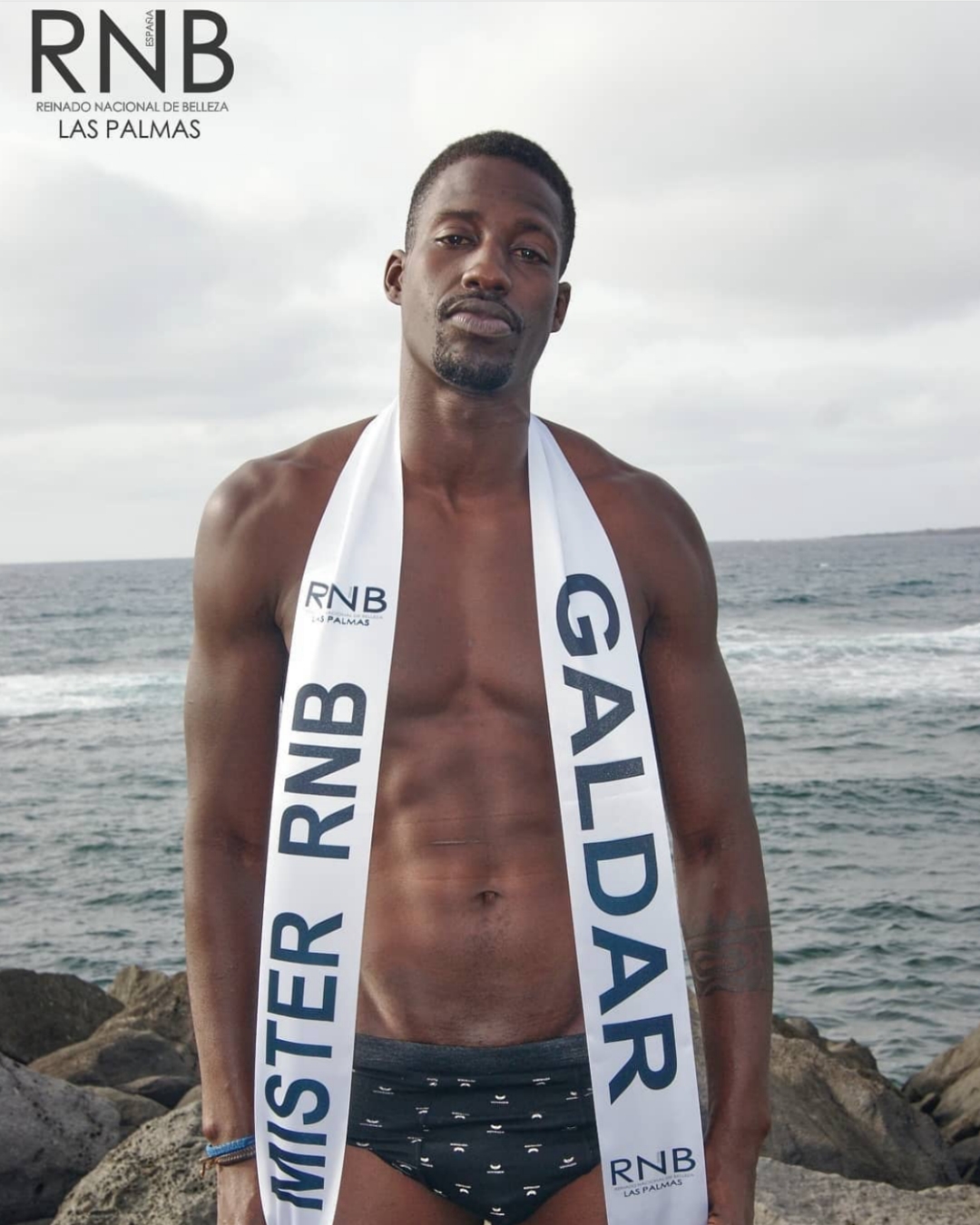 Candidato Baño Mister RNB España Las Palmas 2021 Galdar Jose Raul Sene Ndione