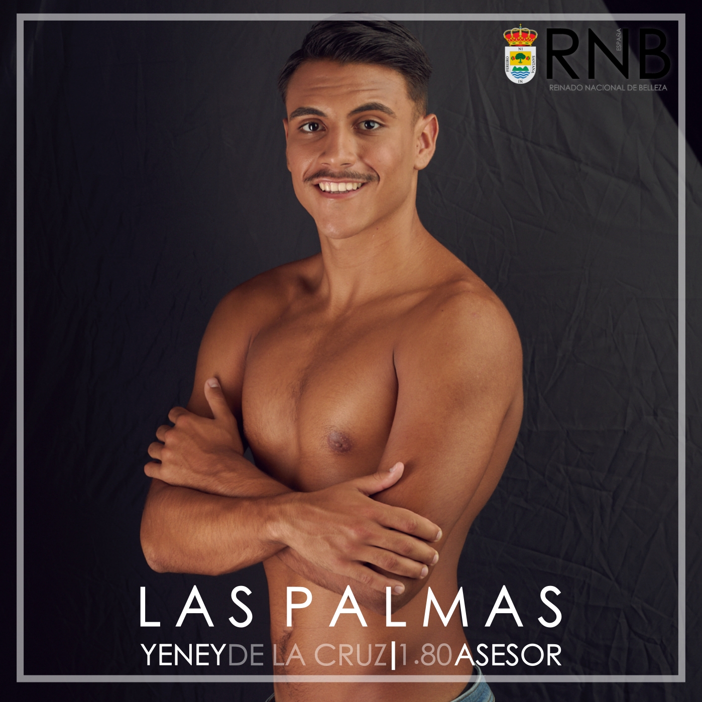 Yeney De La Cruz Mister RNB Las Palmas 2021 Banner Cuerpo