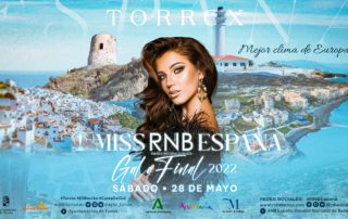 Cartel Gala Final Miss RNB España 2022 en Torrox, Malaga (horizontal)