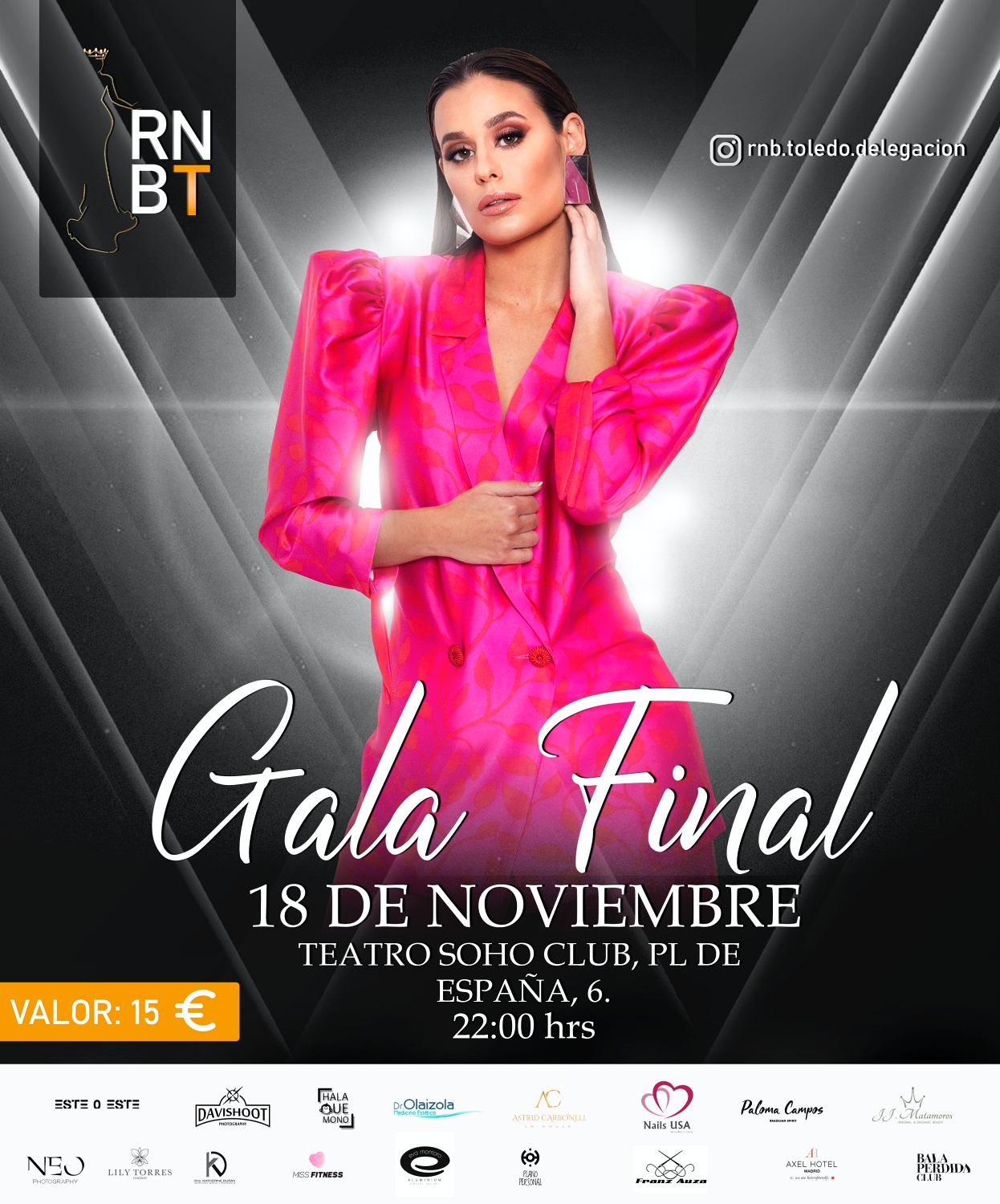 Cartel Gala Final Miss RNB Toledo 2023