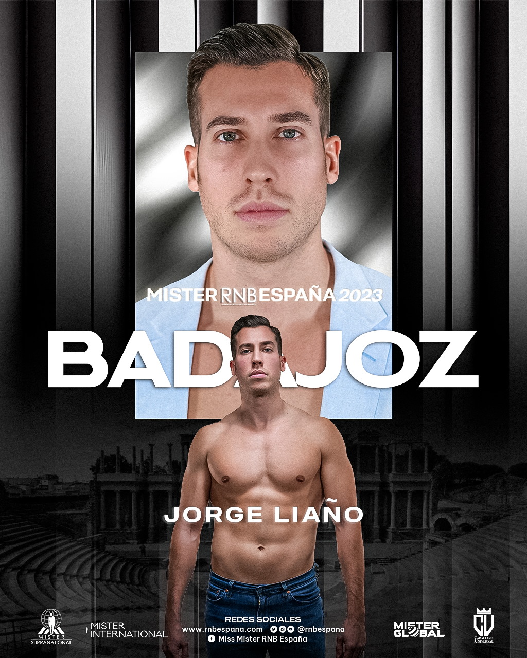 Mister RNB Badajoz 2023 Jorge Liaño Banner