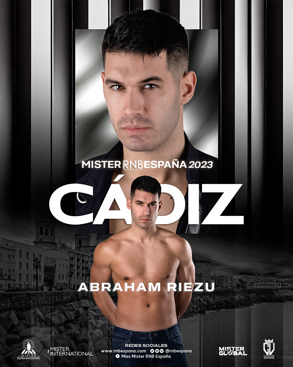 Mister RNB Cadiz 2023 Abraham Riezu Banner