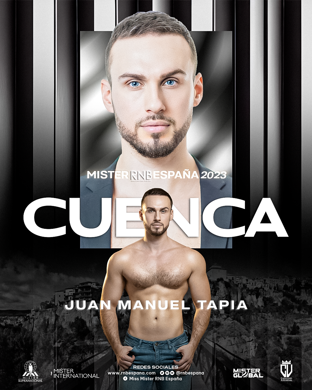 Mister RNB Cuenca 2023 Juan Manuel Tapia Banner