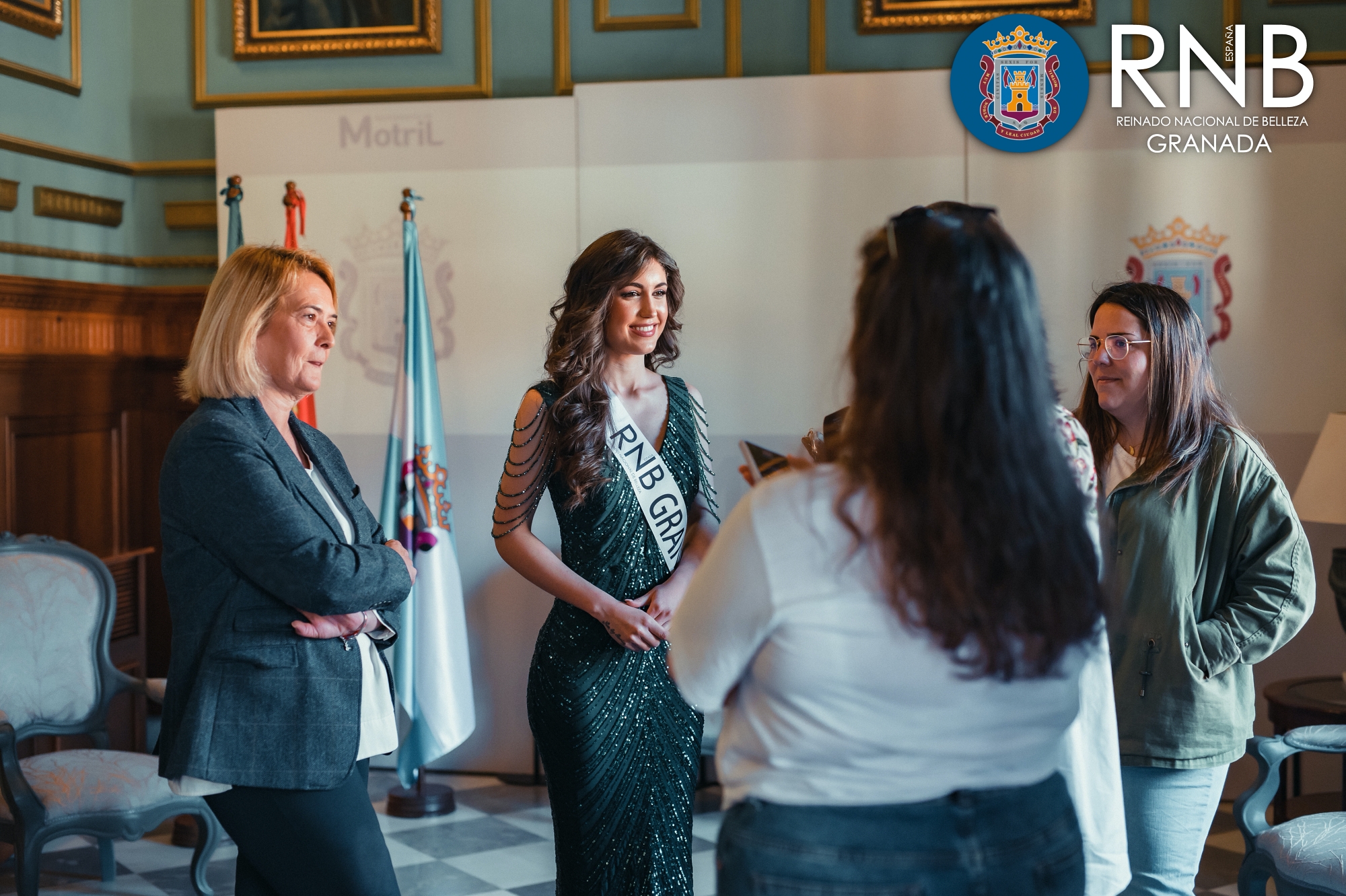 Rosa Garcia Miss RNB Granada 2023 Recibimiento en el Excmo. Ayuntamiento de Motril por la Alcaldesa Luisa Maria Garcia 2