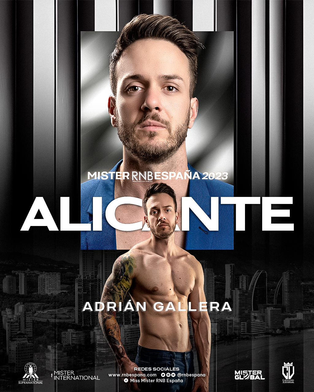 Mister RNB Alicante 2023 Adrian Gallera Banner