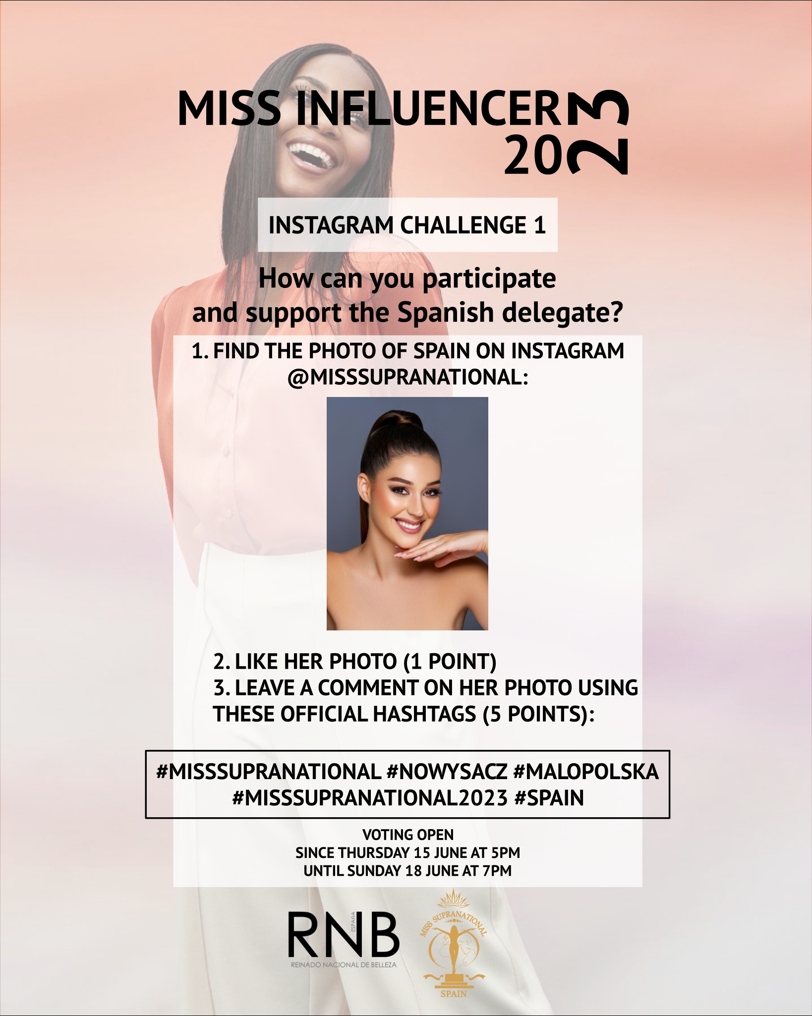 English Miss Influencer 2023 Challenge 2 Instagram Lola Wilson Miss RNB España Miss Supranational Spain