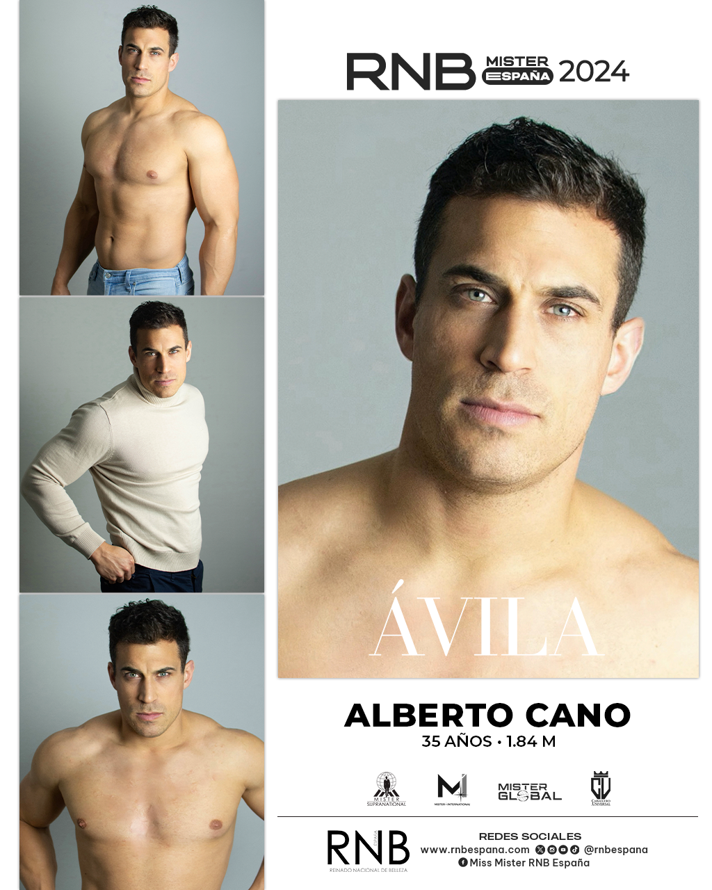 Mister RNB Avila 2024 Alberto Cano Banner