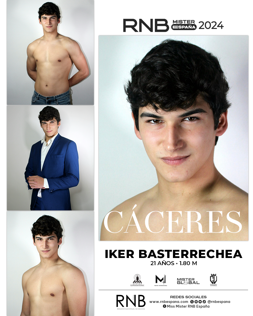 Mister RNB Caceres 2024 Iker Basterrechea Banner