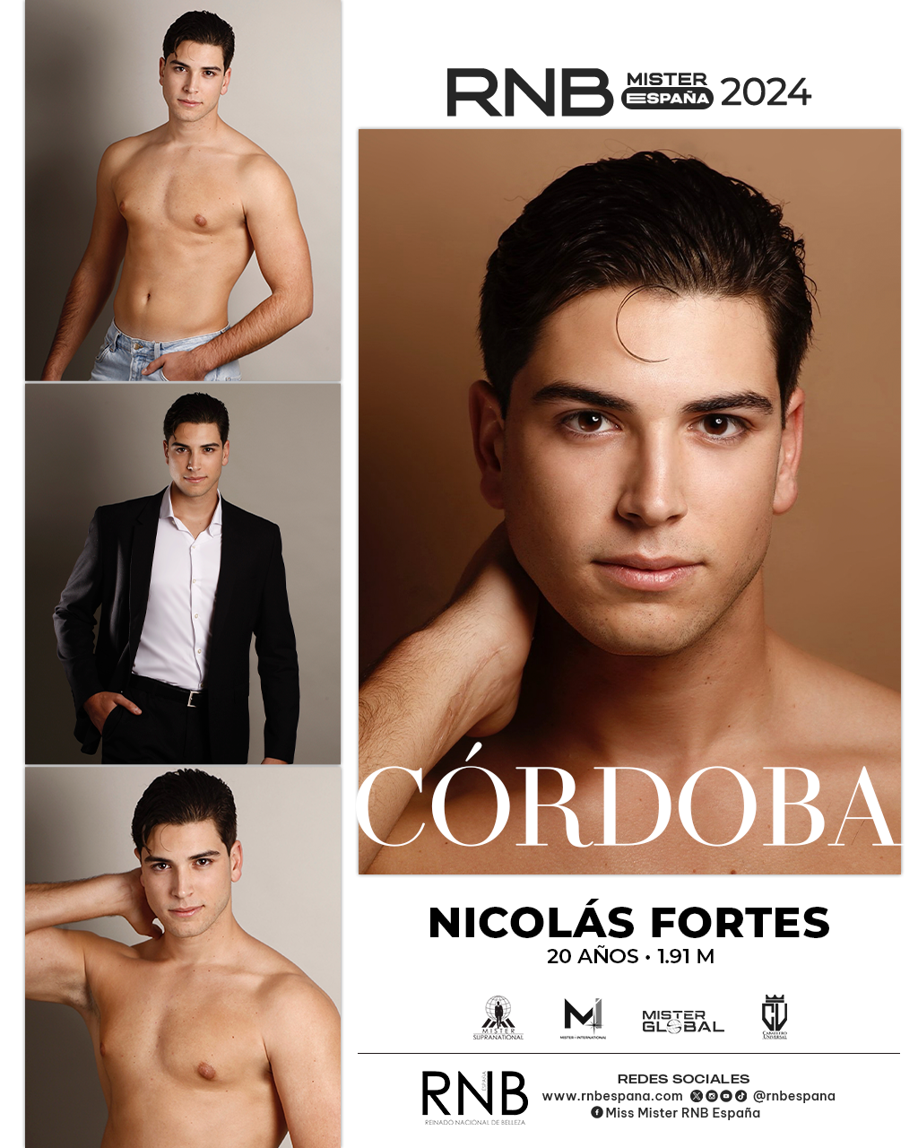 Mister RNB Cordoba 2024 Nicolas Fortes Banner