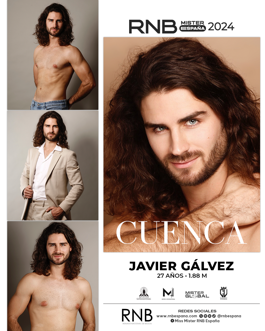 Mister RNB Cuenca 2024 Javier Galvez Banner