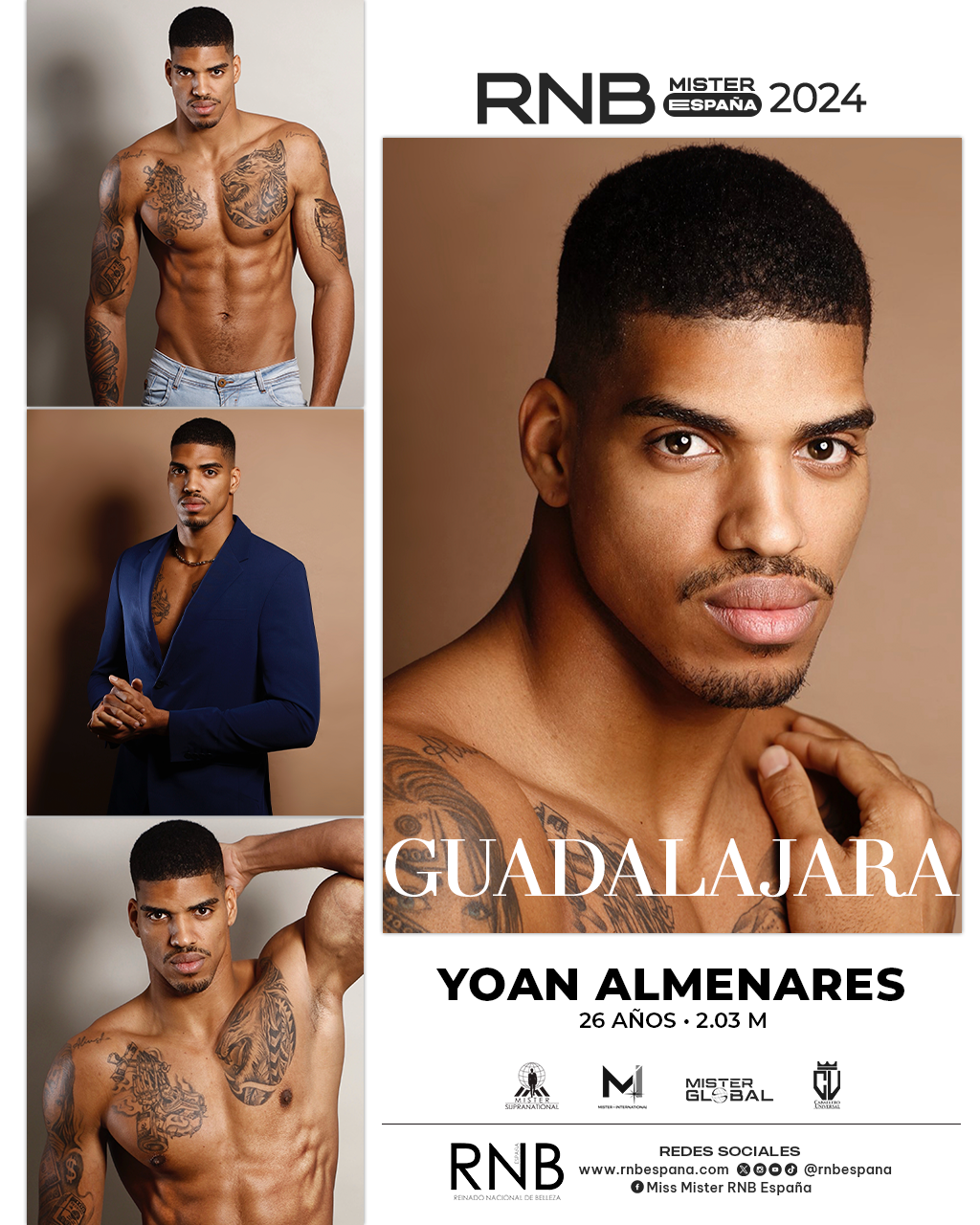 Mister RNB Guadalajara 2024 Yoan Almenares Banner