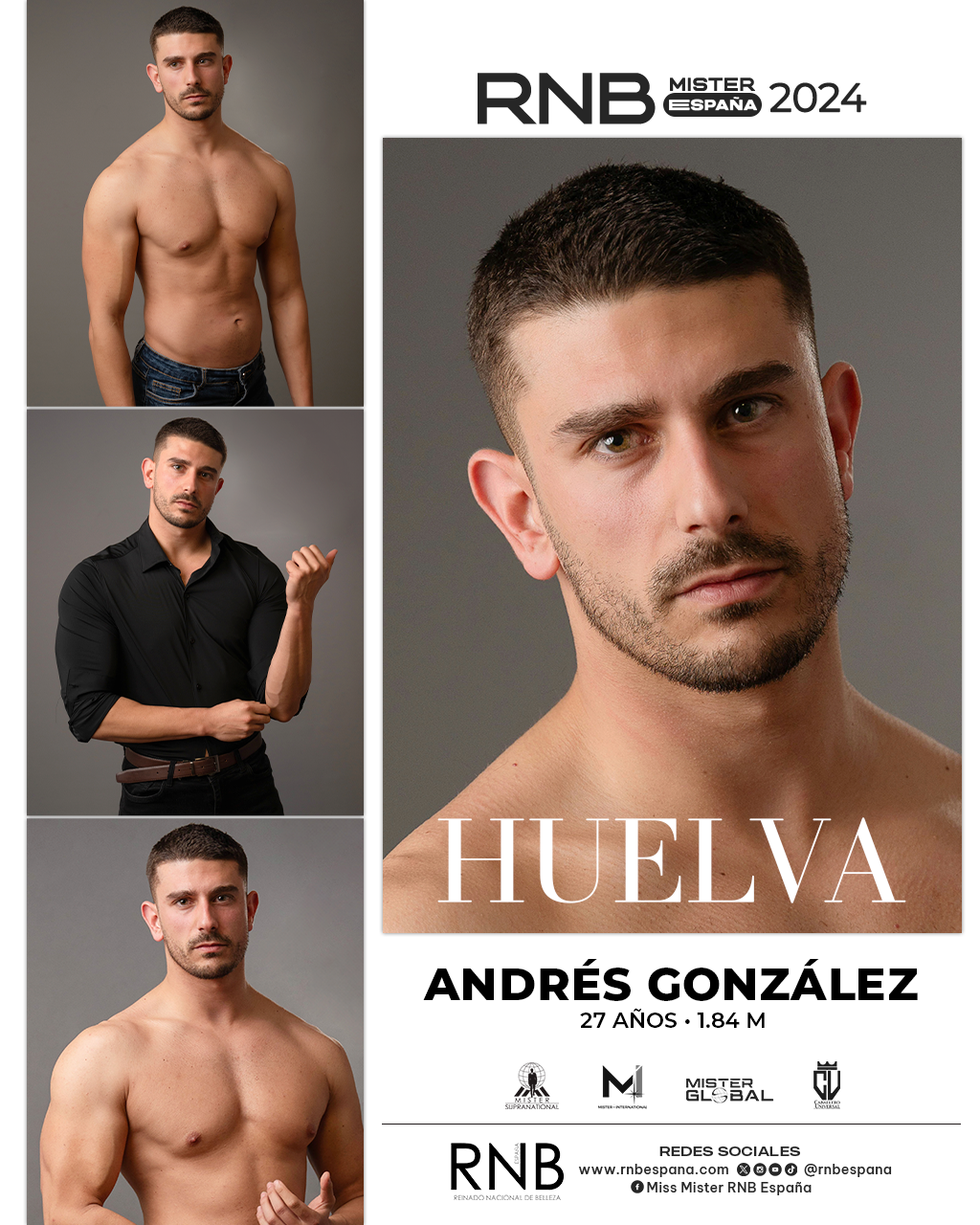 Mister RNB Huelva 2024 Andres Gonzalez Banner