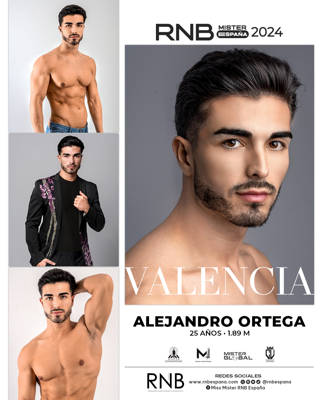 Mister RNB Valencia 2024 Alejandro Ortega Banner