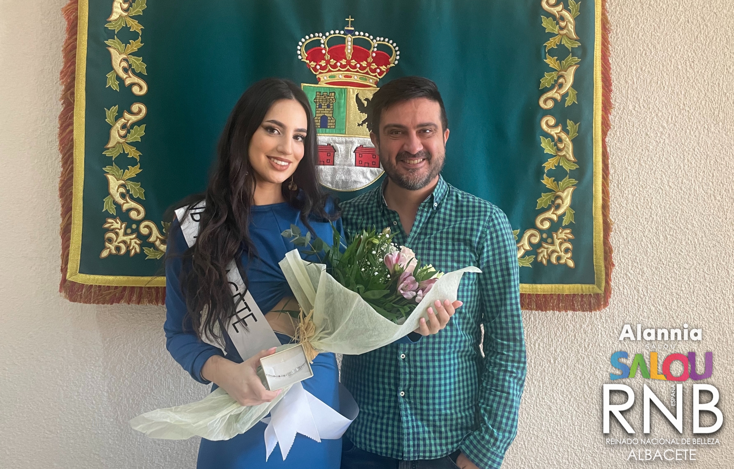 Recibimiento Ayuntamiento Casas de Juan Nuñez Juan Carlos Gomez Silvia Gomez Miss RNB Albacete 2024 Miss RNB España 2024 Salou 1