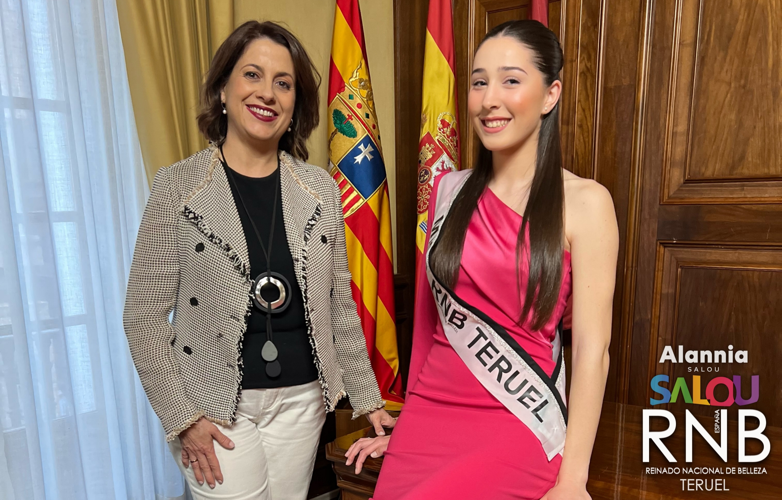 Recibimiento Ayuntamiento Teruel Emma Buj Lucia De La Hoz Miss RNB Teruel 2024 Miss RNB España 2024 Salou 1