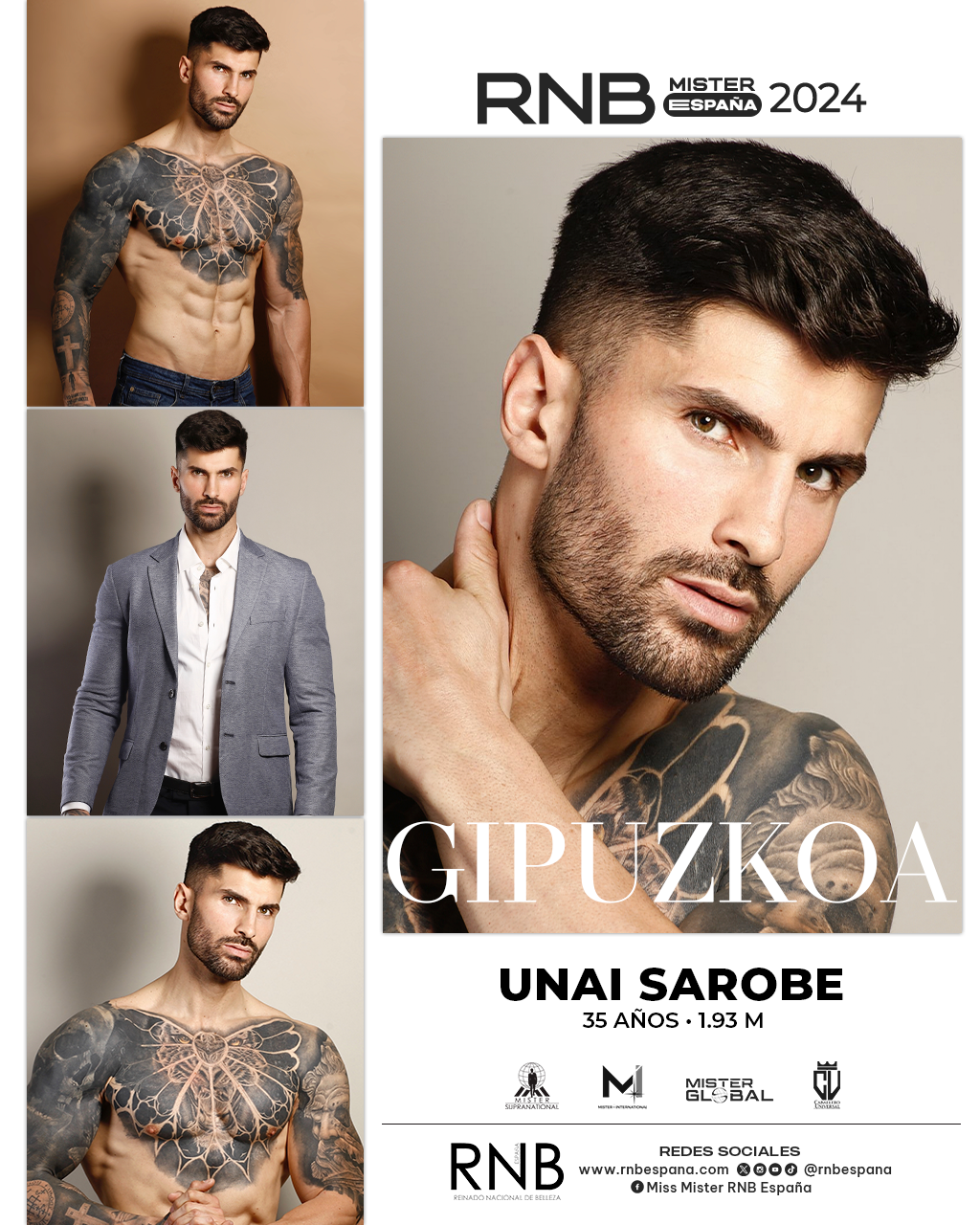 Mister RNB Gipuzkoa 2024 Unai Sarobe Banner