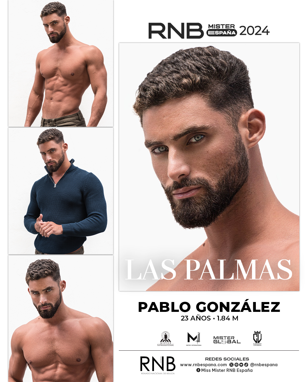 Mister RNB Las Palmas 2024 Pablo Gonzalez Banner