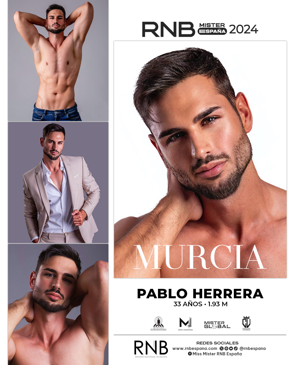 Mister RNB Murcia 2024 Pablo Herrera Banner