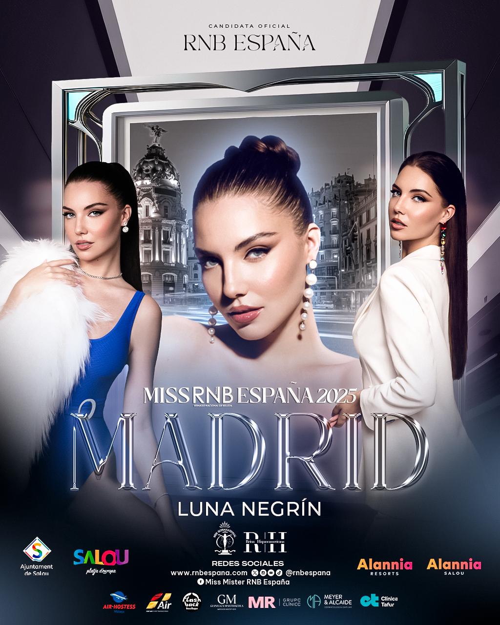 Miss RNB Madrid 2025 Luna Negrin Banner