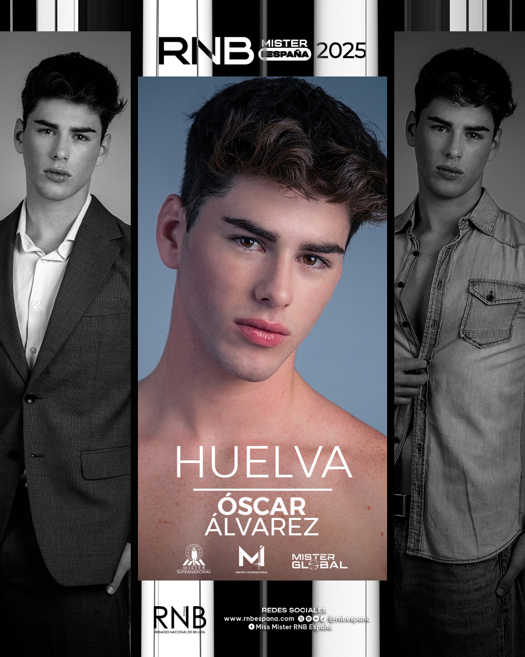 Mister RNB Huelva 2025 Oscar Alvarez Banner