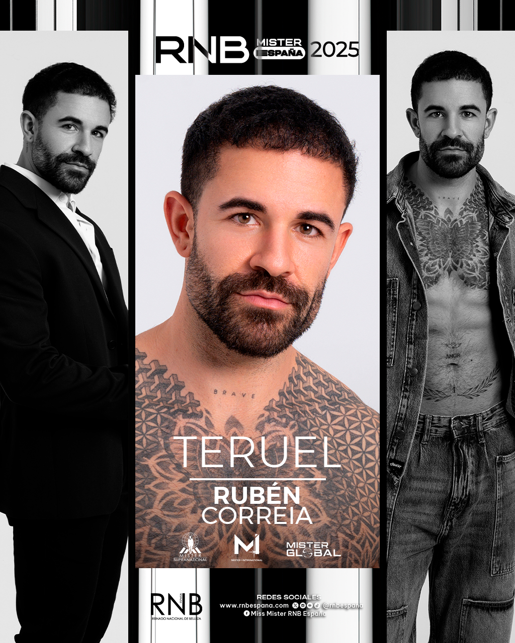 Mister RNB Teruel 2025 Ruben Correia Banner Mister RNB Teruel 2025 Ruben Correia Banner