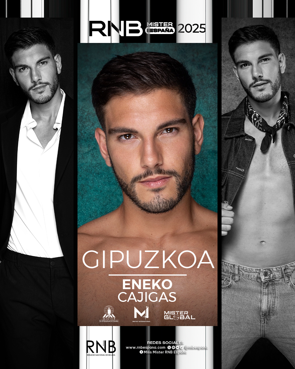Mister RNB Gipuzkoa 2025 Eneko Cajigas Banner