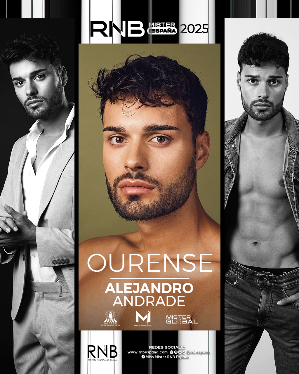 Mister RNB Ourense 2025 Alejandro Andrade Banner