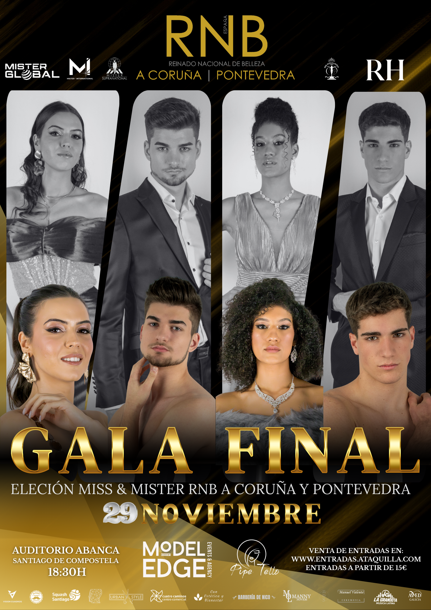 Cartel Miss Mister RNB A Coruña Pontevedra 2026