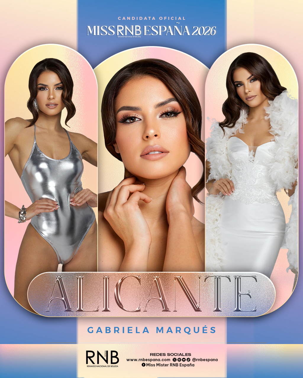 Miss RNB Alicante 2026 Gabriela Marques Banner