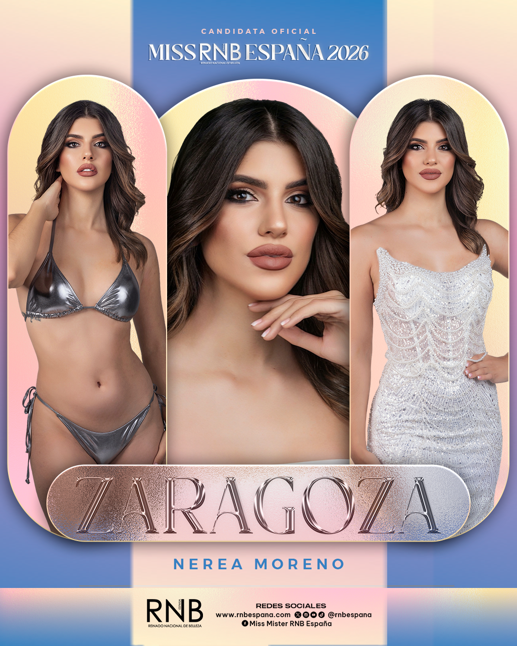 Miss RNB Zaragoza 2026 Nerea Moreno Banner