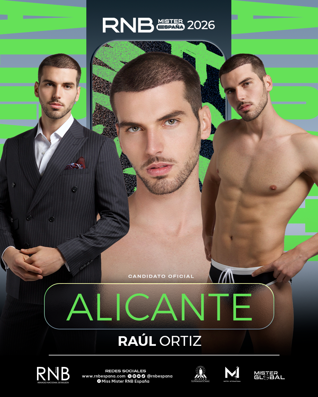 Mister RNB Alicante 2026 Raul Ortiz Banner