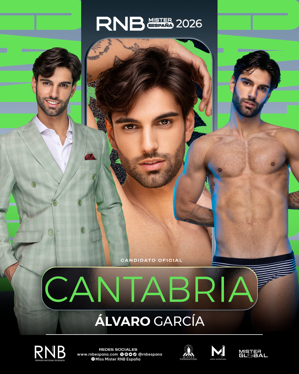 Mister RNB Cantabria 2026 Alvaro Garcia Banner